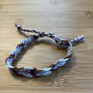 Briella Woven Friendship Bracelet OS Purple Women Woven Embroidery Thread